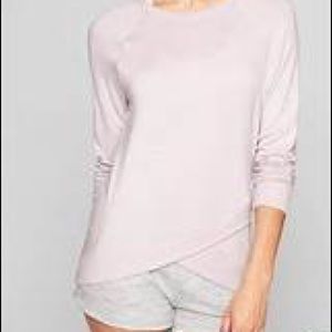 Athleta Blush Pink Criss Cross Sweatshirt
